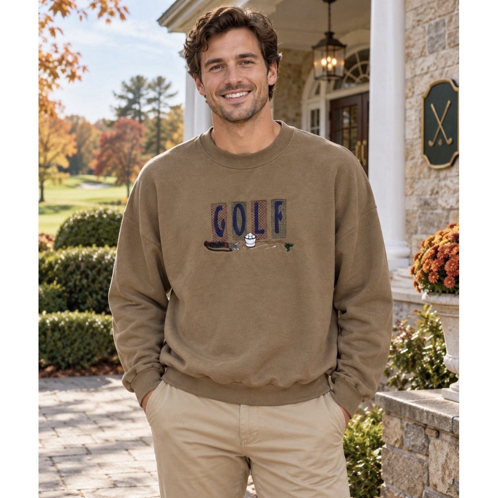 Vintage 90s Golf Embroidered Sweatshirt Mens Size XXL 2XL VTG